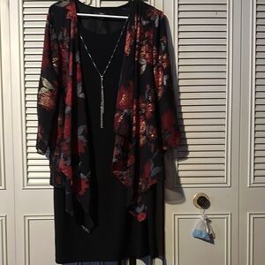 R&K Black and Red Midi Dress